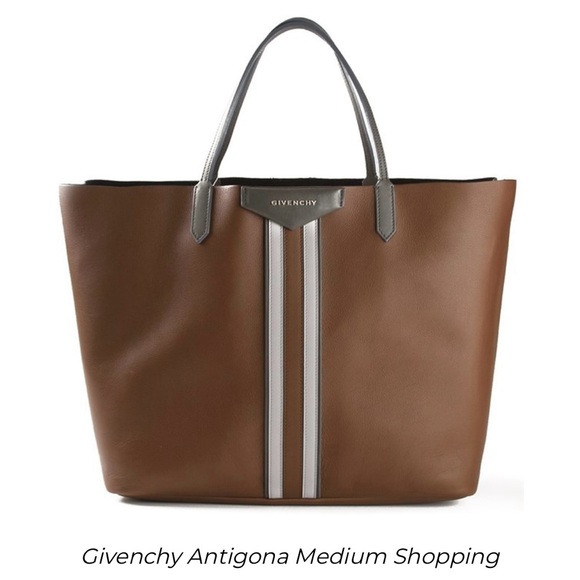 GIVENCHY LEATHER ANTIGONA Shopping TUXEDO TOTE HANDBAG w/Protective Liner - Picture 1 of 17